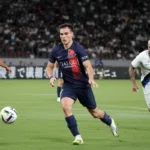 Manuel Ugarte in action for PSG