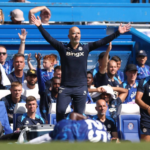 Enzo Maresca on the touchline during a Chelsea match